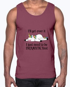 dramatic unicorn 96#- unicorn- Cotton Tank