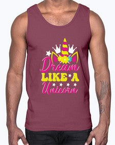 dream like a unicorn 116#- unicorn- Cotton Tank