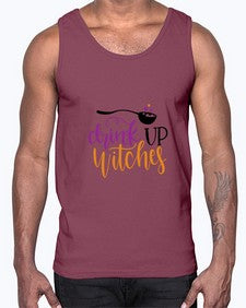 drink up witches 37#- witch- Cotton Tank