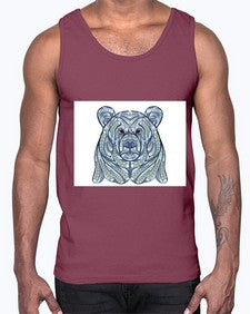 ethnic bear 416#- mandala- Cotton Tank