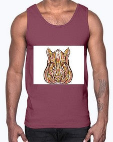 ethnic boar 417#- mandala- Cotton Tank
