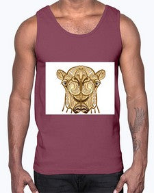 ethnic camel 419#- mandala- Cotton Tank