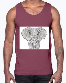 ethnic elefant 422#- mandala- Cotton Tank