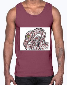 ethnic flamingo 423#- mandala- Cotton Tank