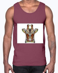 ethnic giraffe 425#- mandala- Cotton Tank