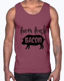 farm fresh bacon 961#- bacon- Cotton Tank