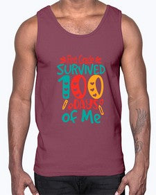 first Grade survived one hundred days of me 159#- one hundred days- Cotton Tank