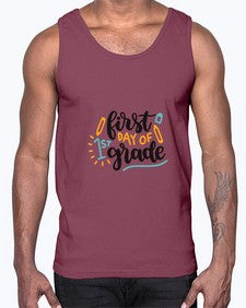 first day of first grade 102#- first grade- Cotton Tank