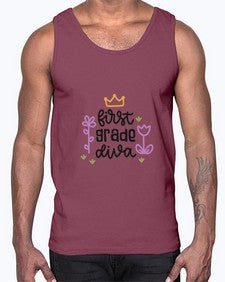 first grade diva 126#- first grade- Cotton Tank
