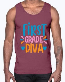 first grade divaaa 130#- first grade- Cotton Tank