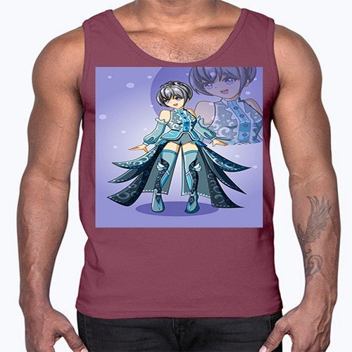 game of beautiful girl140#- anime- Cotton Tank