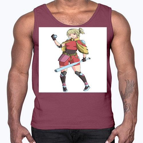 girl bring stick3#- anime- Cotton Tank