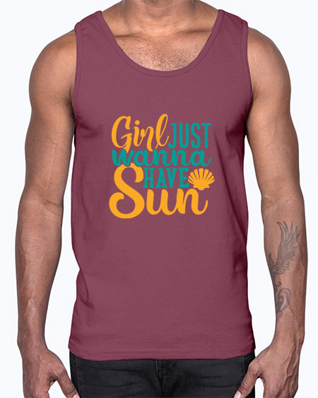 girls just wanna have sun Style 101#- summer- Cotton Tank