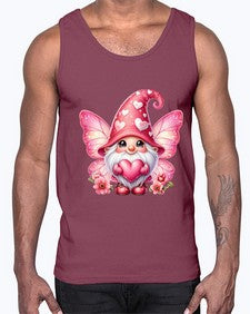 gnome with butterfly 08#- gnome- Cotton Tank