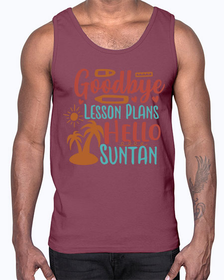 goodbye lesson plans hello summer 104#- summer- Cotton Tank