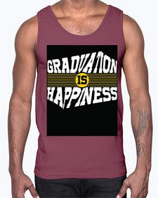 graduation is happiness 222#- graduation- Cotton Tank