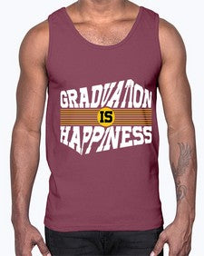 graduation is happiness 223#- graduation- Cotton Tank