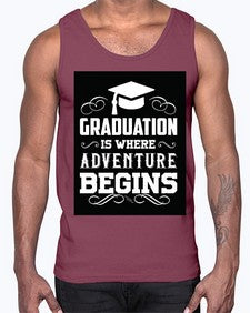 graduation is where adventure begins 224#- graduation- Cotton Tank