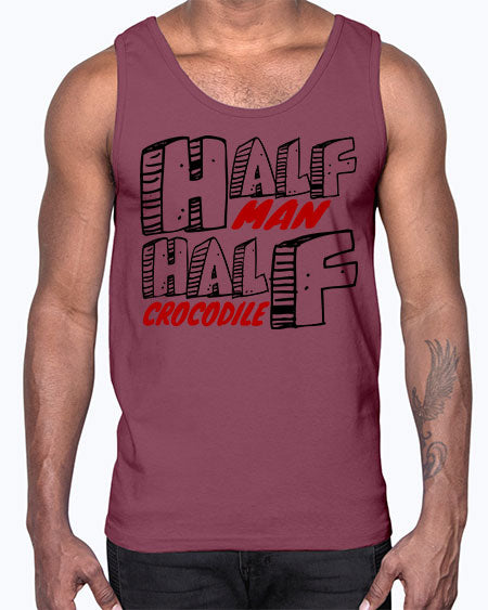 half man half crocodile- alligator- Cotton Tank
