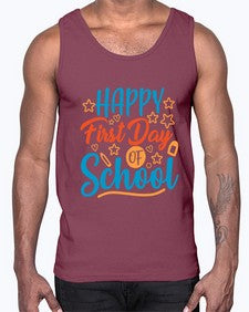 happy first day of school 238#- last day of school- Cotton Tank