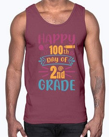 happy one hundredth day of second grade 249#- second grade- Cotton Tank
