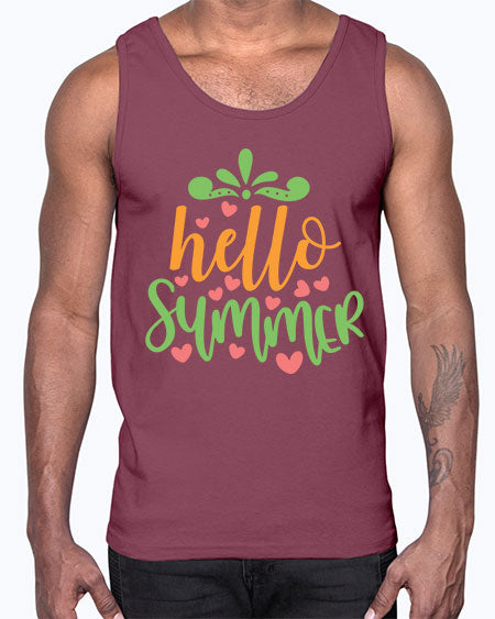 hello summer 98#- summer- Cotton Tank