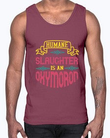 humane slaughter is an oxymoron 194#- vegan- Cotton Tank