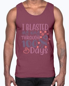 i blassted my way through one hundred days 356#- one hundred days- Cotton Tank