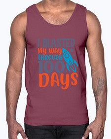i blasted on my way through one hundred days 357#- one hundred days- Cotton Tank