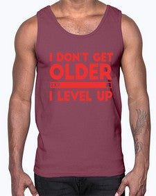 i dont get older i level up 104#- video games- Cotton Tank