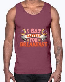 i eat glitter for breakfast 179#- unicorn- Cotton Tank