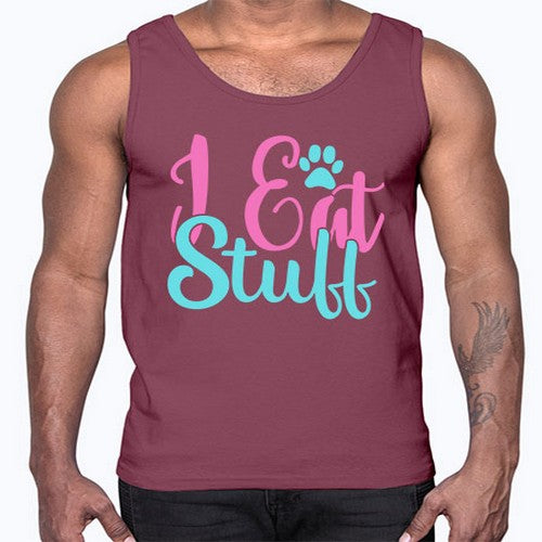 i eat stuff Style 82#- dogs- Cotton Tank