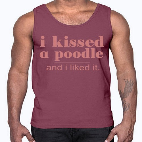 i kissed a poodle and i liked it- dogs- Cotton Tank