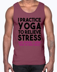 i practice yoga 297#- yoga- Cotton Tank
