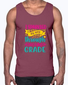 i sparkled my way through second grade 378#- second grade- Cotton Tank