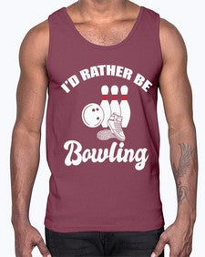 id rather be bowling 649#- bowling- Cotton Tank