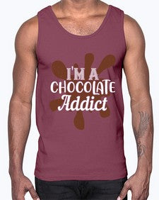 im a chocolate addict 272#- chocolate- Cotton Tank