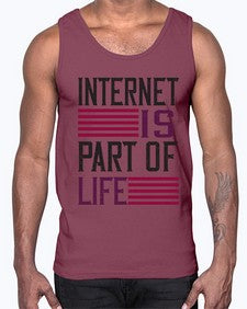 internet is part of life 65#- internet- Cotton Tank