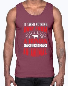 it takes nothing away from a human 283#- vegan- Cotton Tank