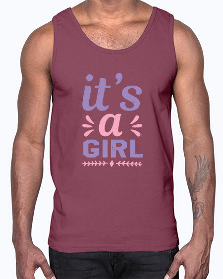 its a girl Style 132#- baby shower- Cotton Tank