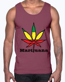 jamican cannabis 686#- marijuana- Cotton Tank