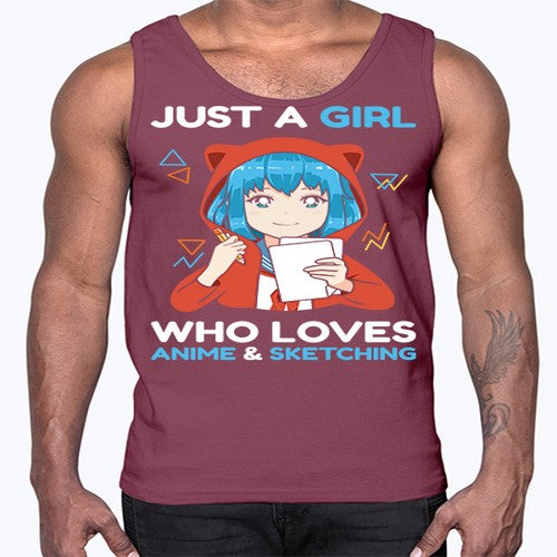 just a girl who loves anime and sketching259#- anime- Cotton Tank