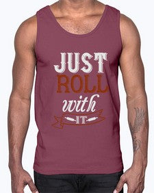 just roll with it 295#- cooking- Cotton Tank