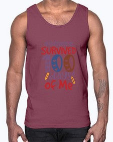 kindergarten grade survived one hundred days of me 423#- one hundred days- Cotton Tank