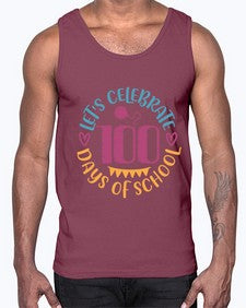 lets celebrate days of school 458#- one hundred days- Cotton Tank