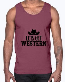 lets get western 723#- western- Cotton Tank