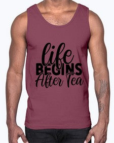 life begins after tea 1297#- tea- Cotton Tank