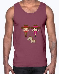 little cowboys 736#- western- Cotton Tank