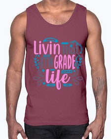livin that eighth garde life 492#- eighth grade- Cotton Tank