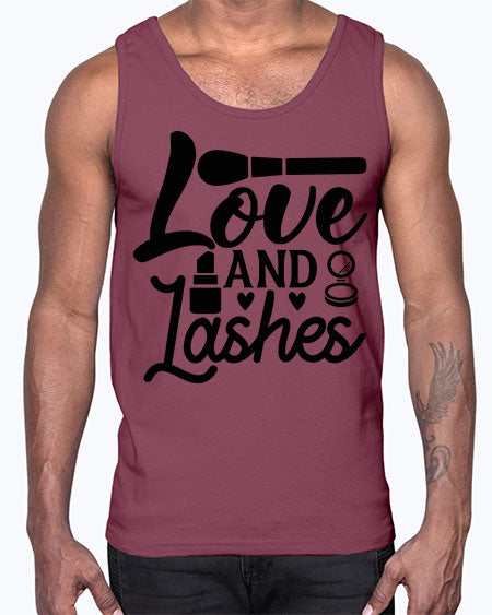 love and lashes 13#-makeup Cotton Tank